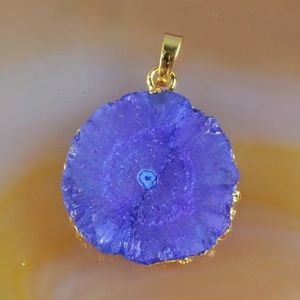 3/$20...Purple Solar Quartz Stalactite Necklace